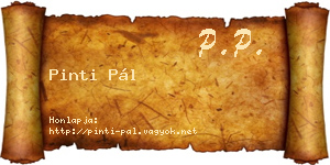 Pinti Pál névjegykártya