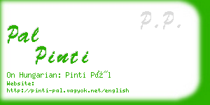 pal pinti business card